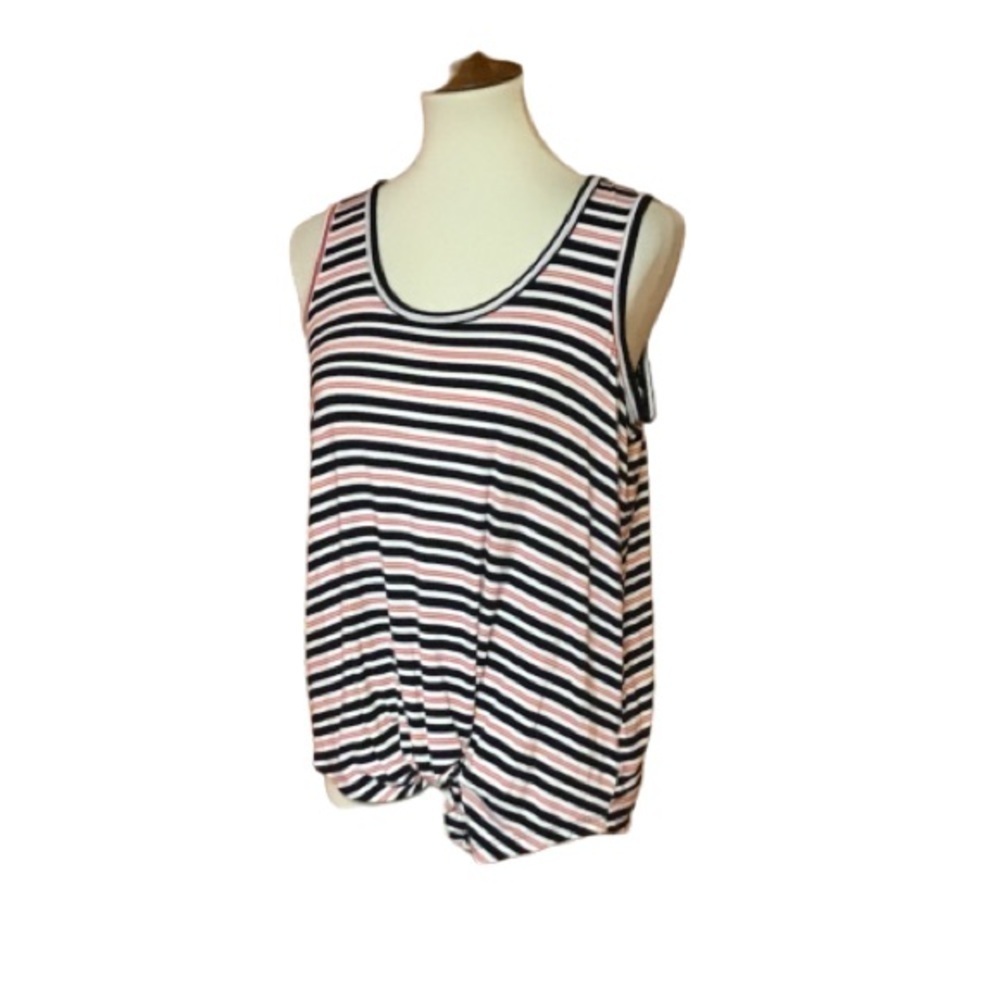 Christian Siriano slouchy striped tank top